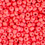 Glasperlen rocailles 8/0 (3mm) Neon coral red